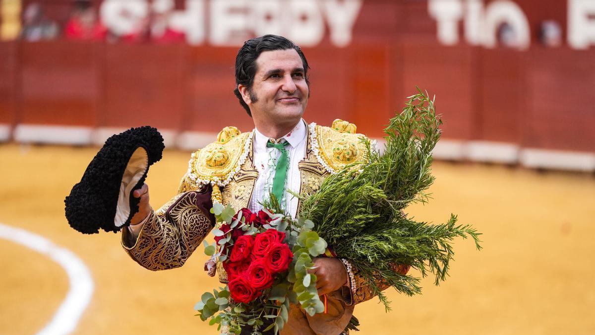 El torero José Antonio Morante de la Puebla durante una corrida de toros en la feria del caballo de Jerez de la Frontera.