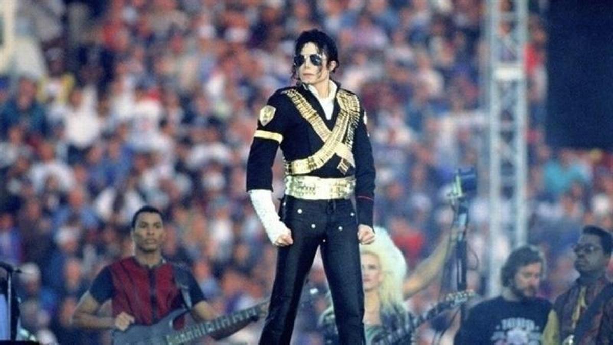 Michael Jackson durante su concierto en La Romareda hace tres décadas.