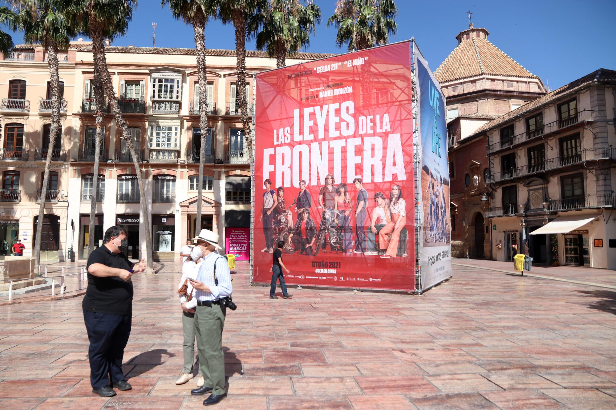 Preparativos de la inauguración del Festival de Cine de Málaga 2021