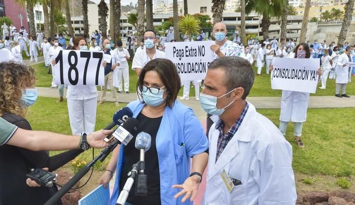 Manifestación de médicos temporales.