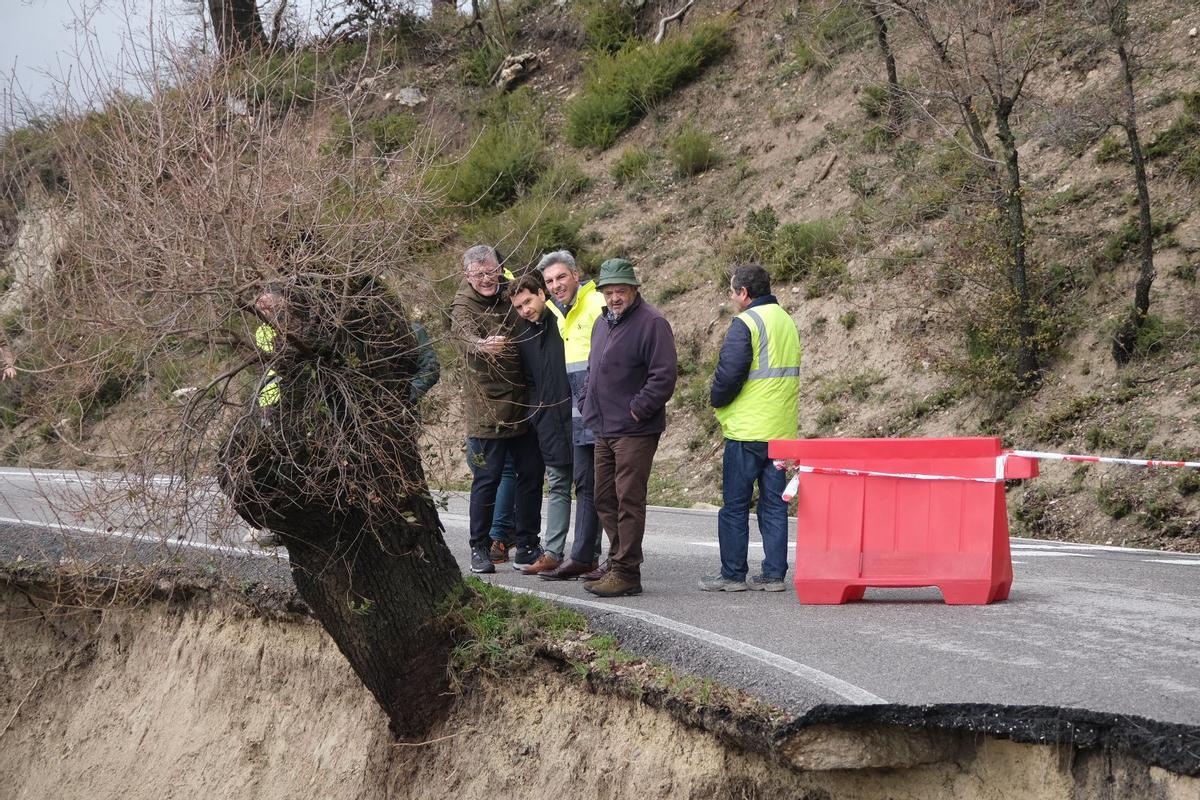 Cortada la carretera de acceso al santuario de la Virgen de la Sierra en Cabra