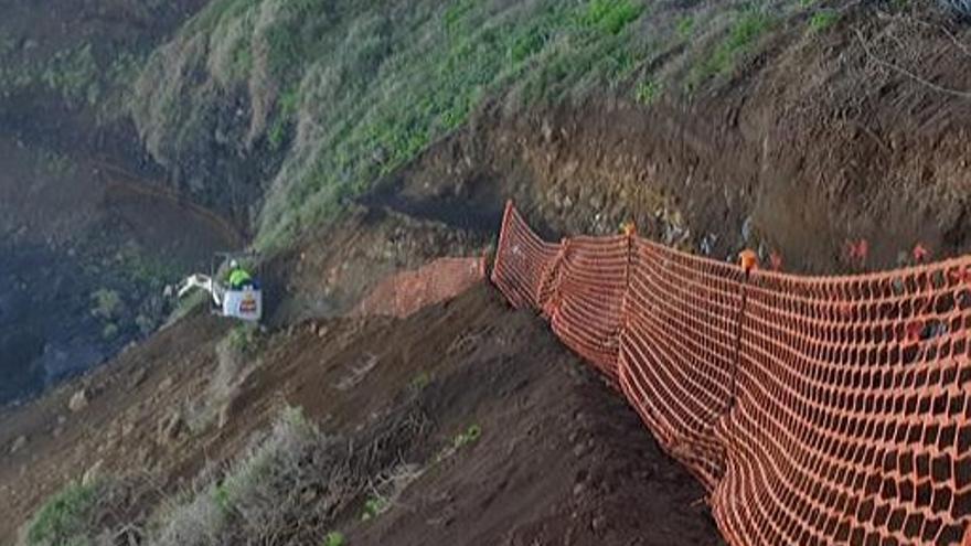 La obra del acceso a la playa de Los Patos, en La Orotava