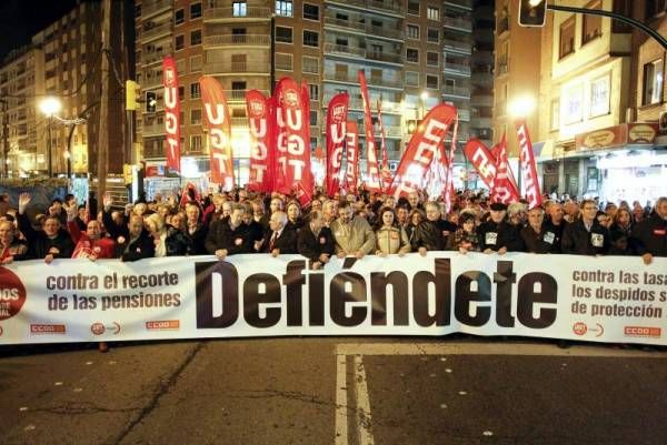 Fotogalería: Protesta en contra del recorte a las pensiones