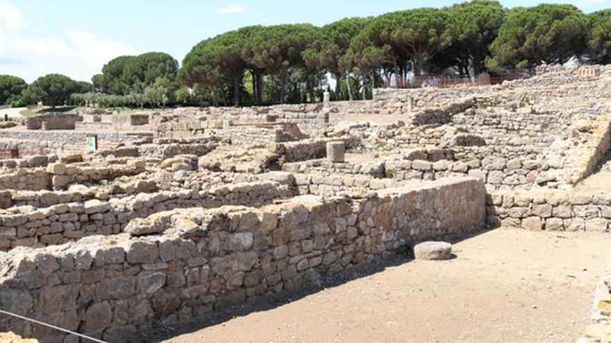 Pla general de la ciutat grega del jaciment d&#039;Empúries