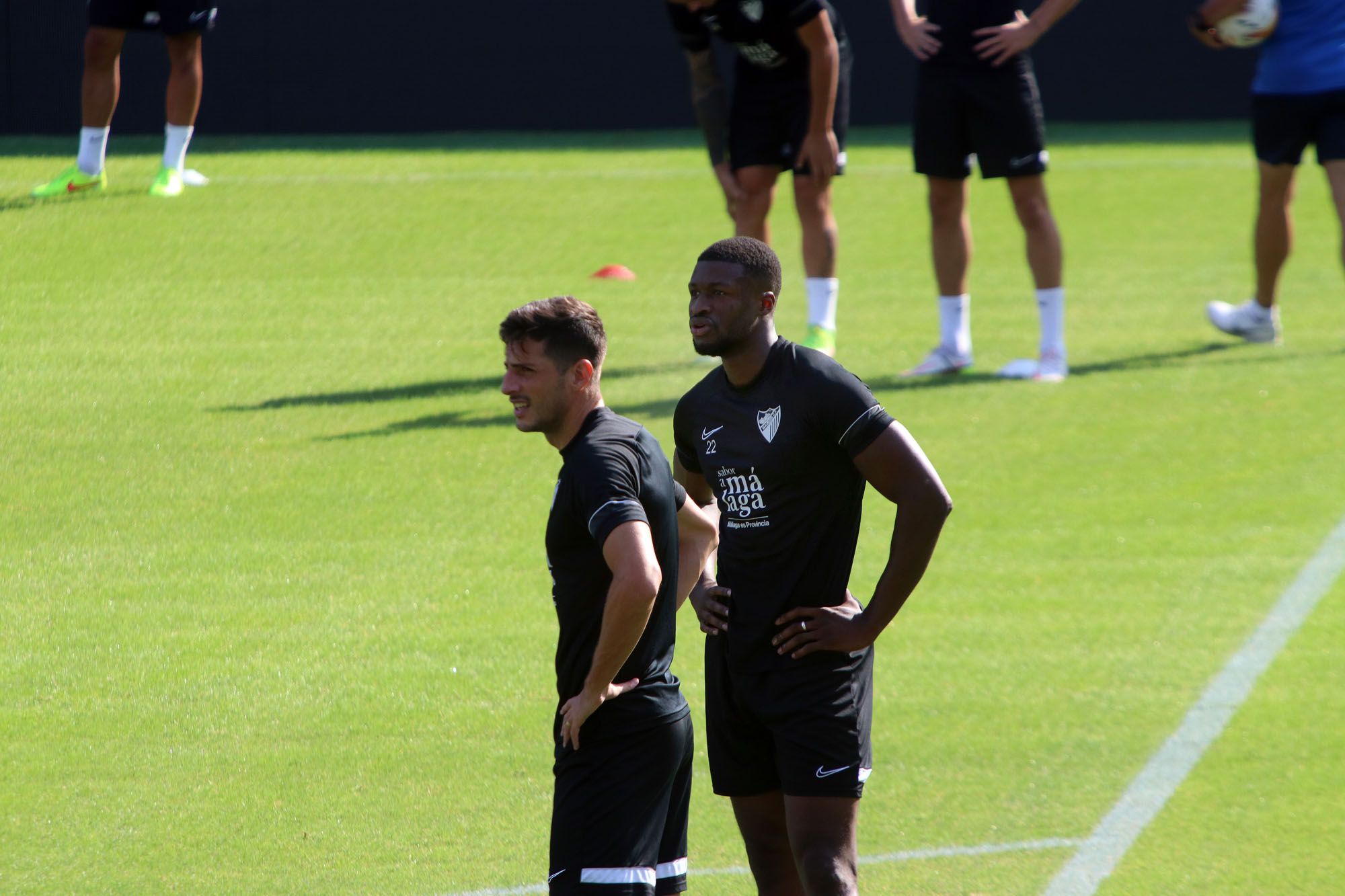 Entrenamiento a puerta abierta del Málaga CF