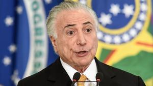 Brazil s Federal Police asked the Prosecutor General s office to charge President Michel Temer and ten others  including his daughter  with corruption  money laundering and racketeering   Photo by EVARISTO SA   AFP 