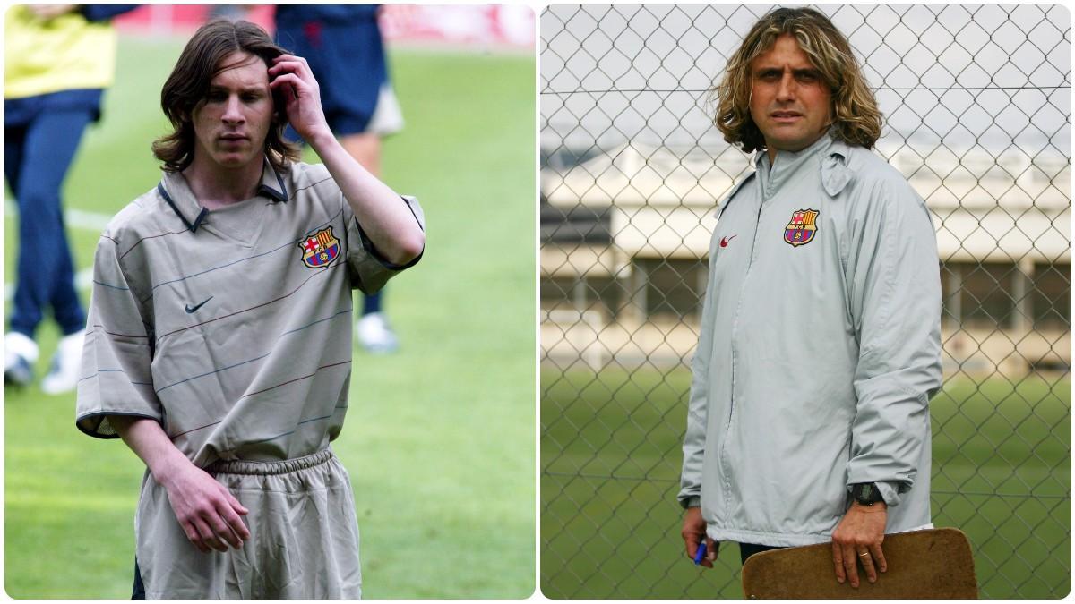 Messi y Hoyos coincidieron en el Barça en la temporada 2003-04