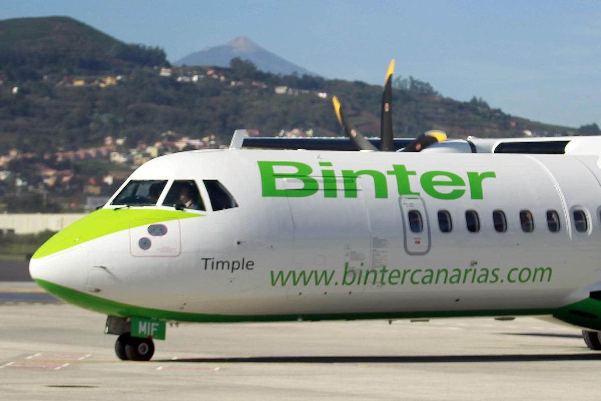 Un avión de Binter, en una imagen de archivo.