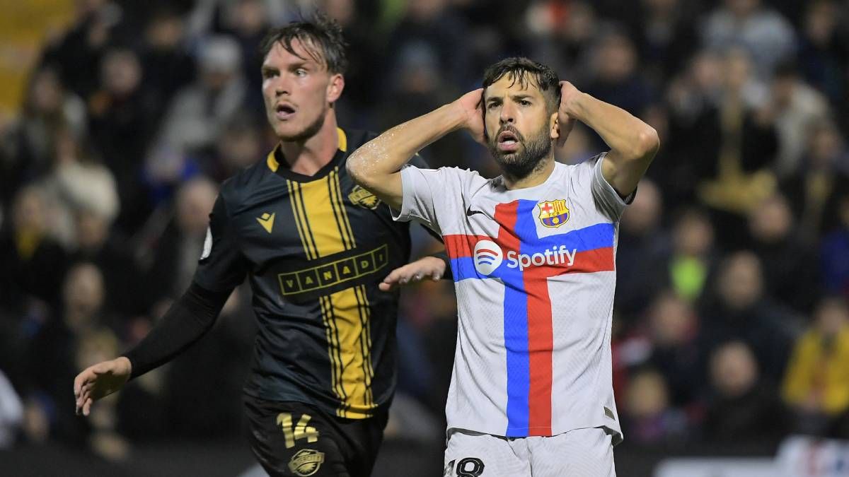 Jordi Alba, durante el partido ante el Intercity