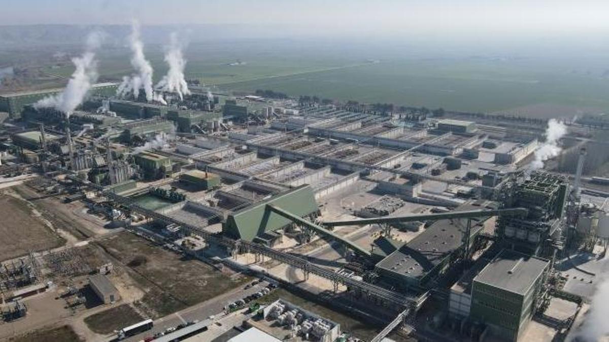 Vista aerea del poligono El Espartal en El Burgo de Ebro, donde se ubica Saica.