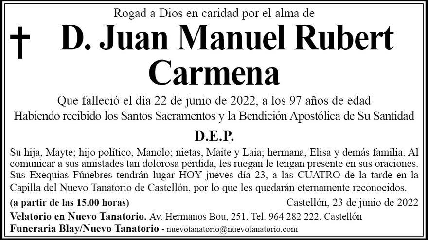 D. Juan Manuel Rubert Carmena