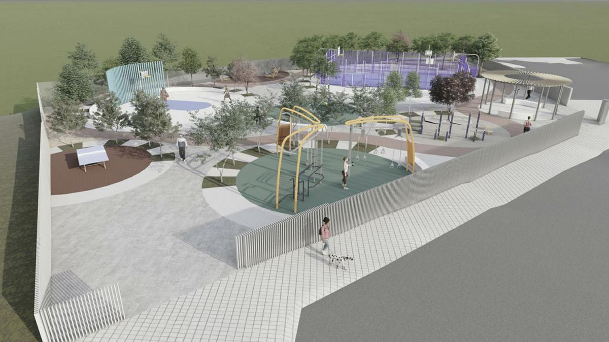 Plano de las futuras instalaciones deportivas en Parque Clavero.