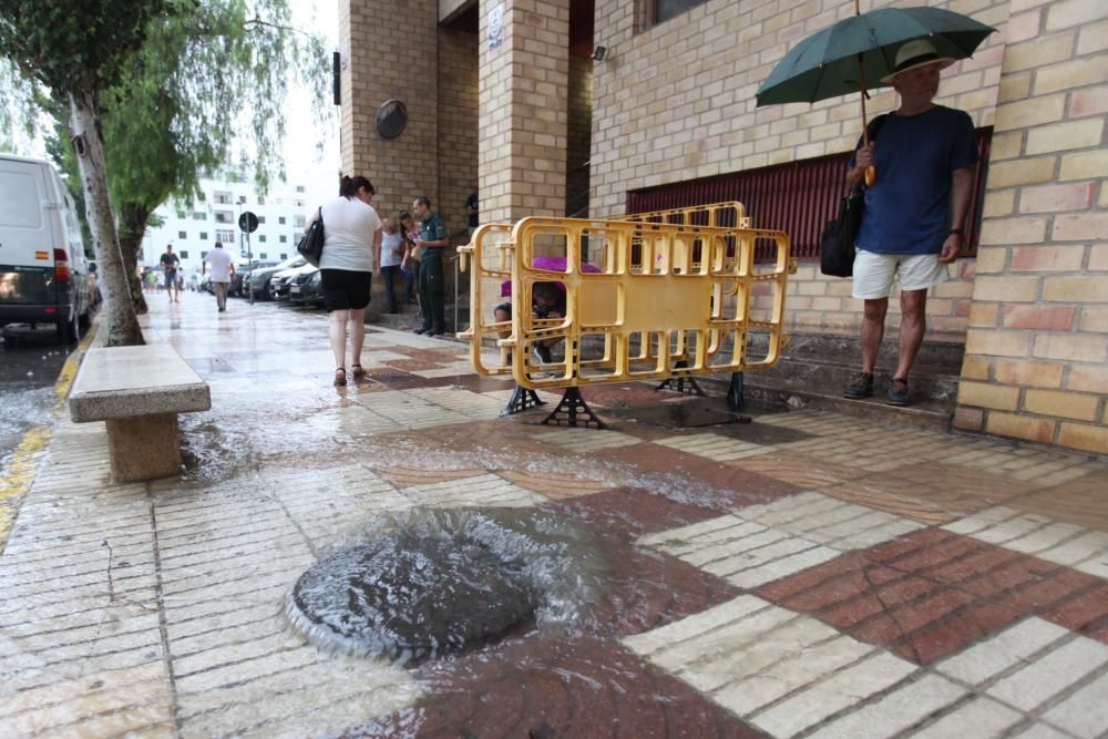 Inundaciones y suciedad a consecuencia de las lluvias en Ibiza