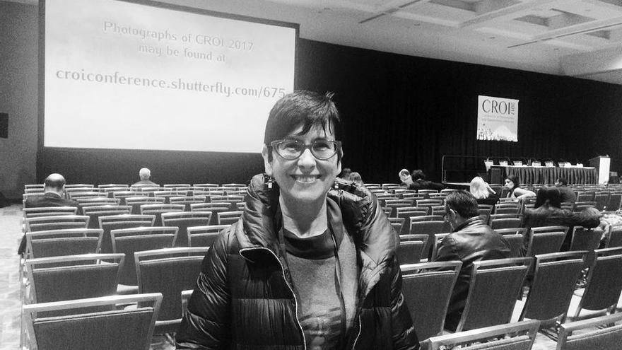 Celia Millares, ayer, en el congreso celebrado en Seattle.
