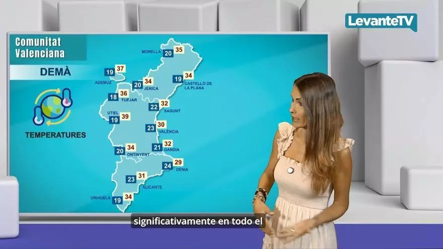 La cuarta ola de calor llega a València: las máximas volverán a acercarse a los 40 grados