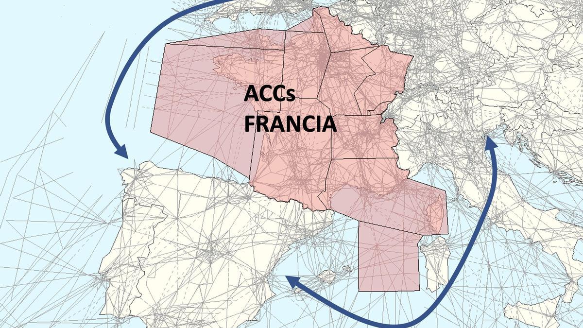 Desvíos  de tráfico de Enaire por la huelga de control en Francia.