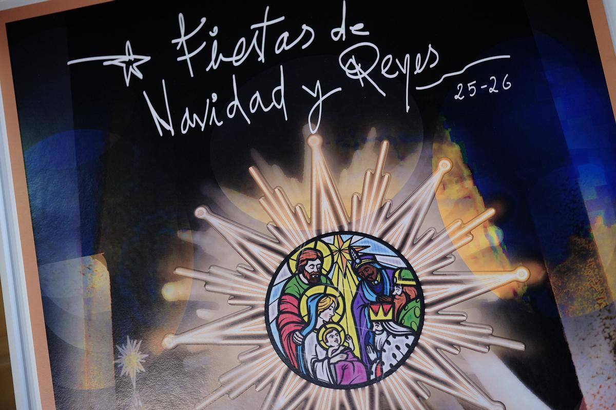 Cartel anunciador de las actividades de Navidad y Reyes del Ayuntamiento de Málaga.