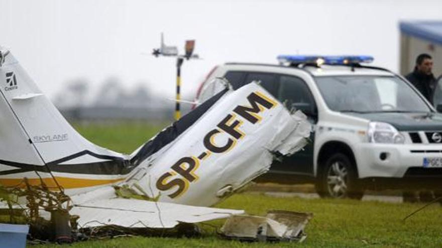 Una de las avionetas siniestradas.