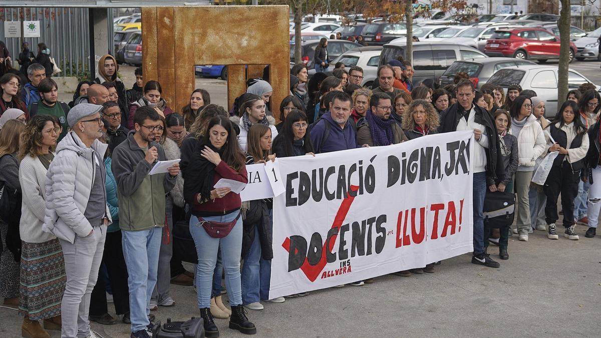 La protesta de l'institut Vallvera de fa uns dies.