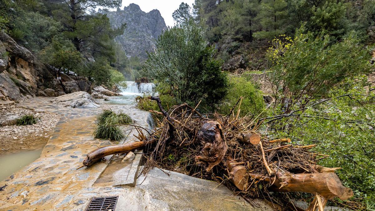 Daños causados por el temporal en les Fonts de l&#039;Algar.