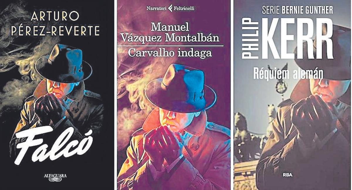 Tres libros diferentes con la misma imagen en la portada.