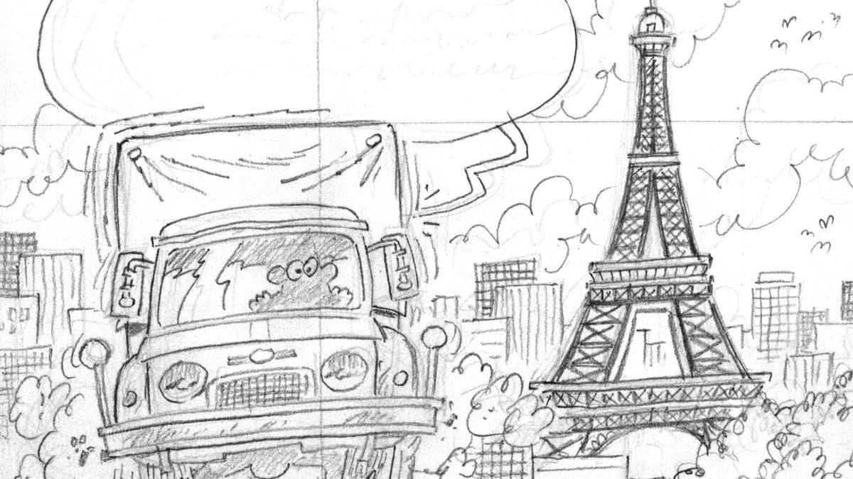 Dibujo de París, 2024.