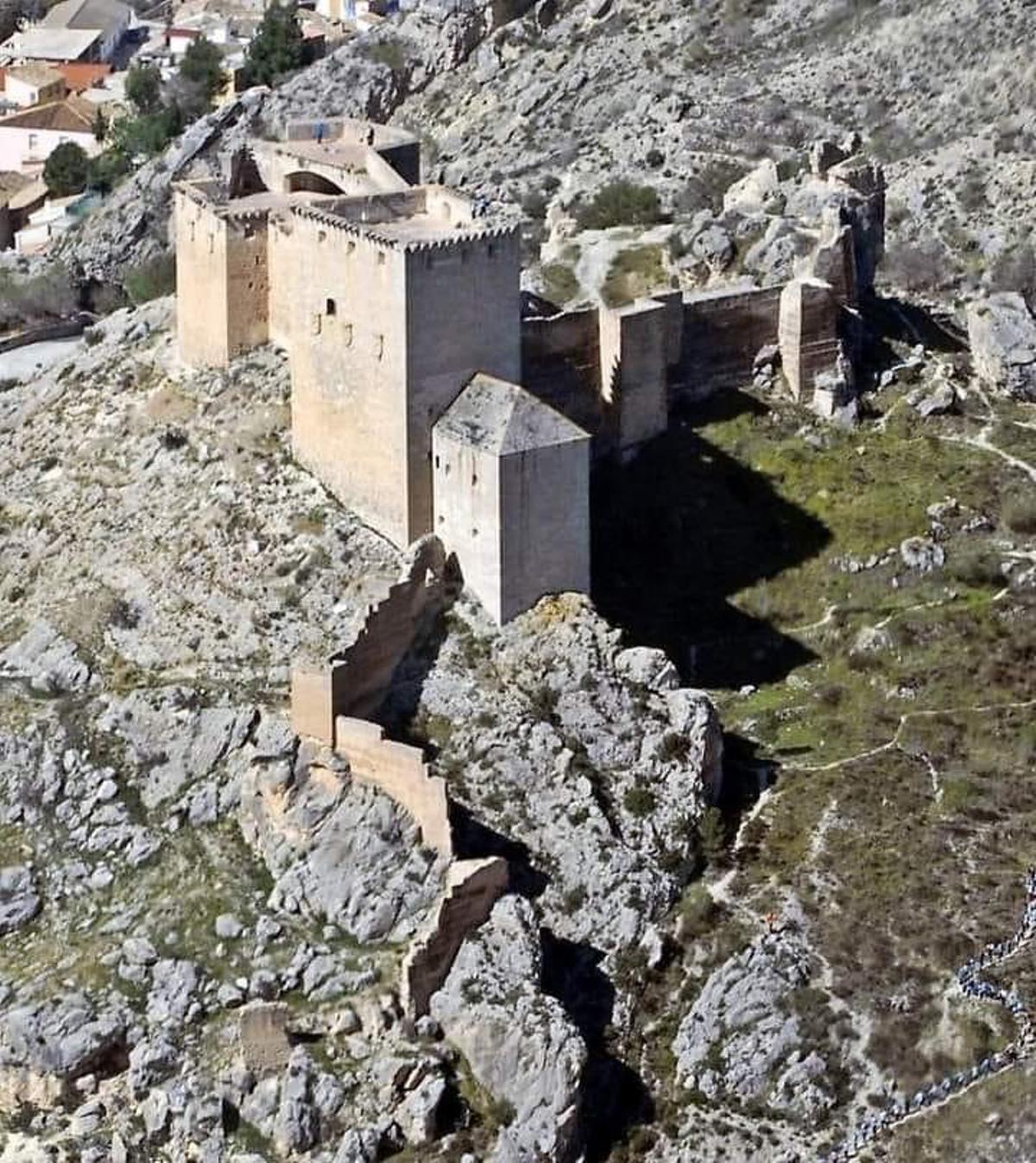 Imagen aérea del Castillo de Mula