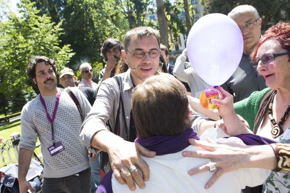 Acto electoral de Podemos en Oviedo con Juan Carlos Monedero