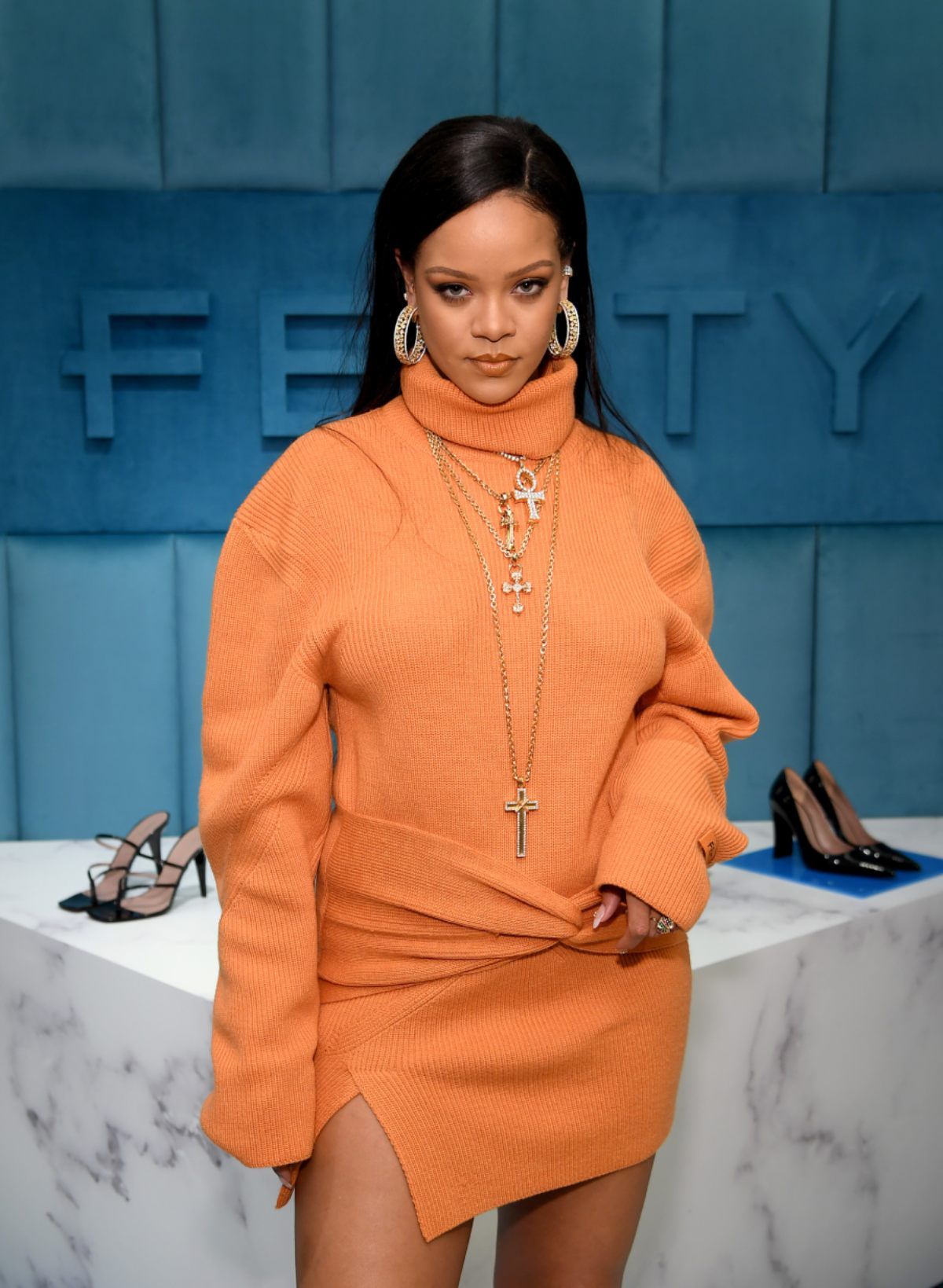 Rihanna, en un acto de presentación de Fenty, en 2020