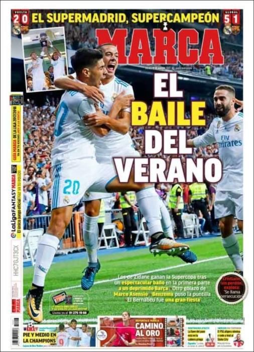 Portadas deportivas de este jueves 17 de agosto