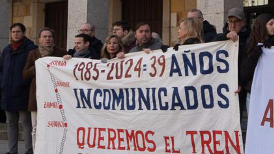 Manifestación para pedir la reapertura de la Ruta de la Plata