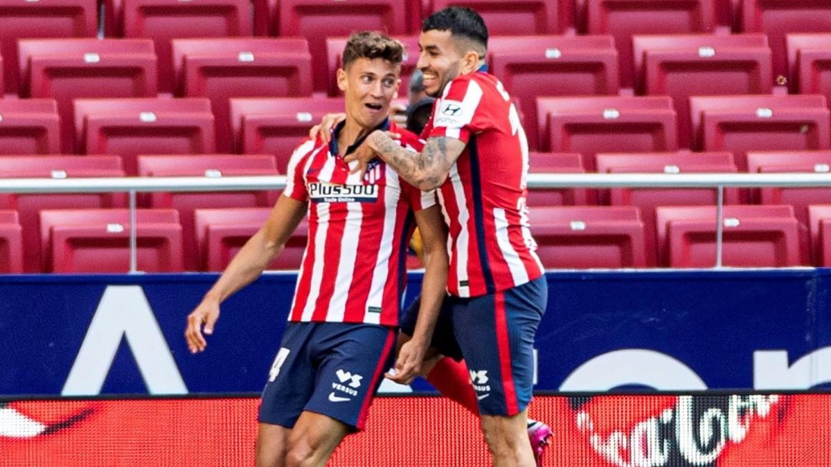 Llorente y Suárez, este pasado fin de semana ante el Eibar