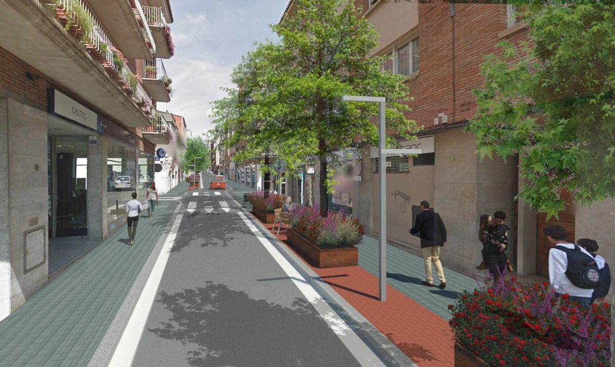 Render de la calle Arquímedes de Terrassa Render de la calle Arquímedes de Terrassa
