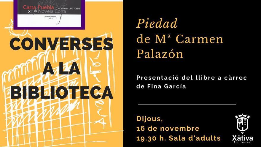 La Biblioteca de Xàtiva acoge la presentación del libro de Mari Carmen Palazón