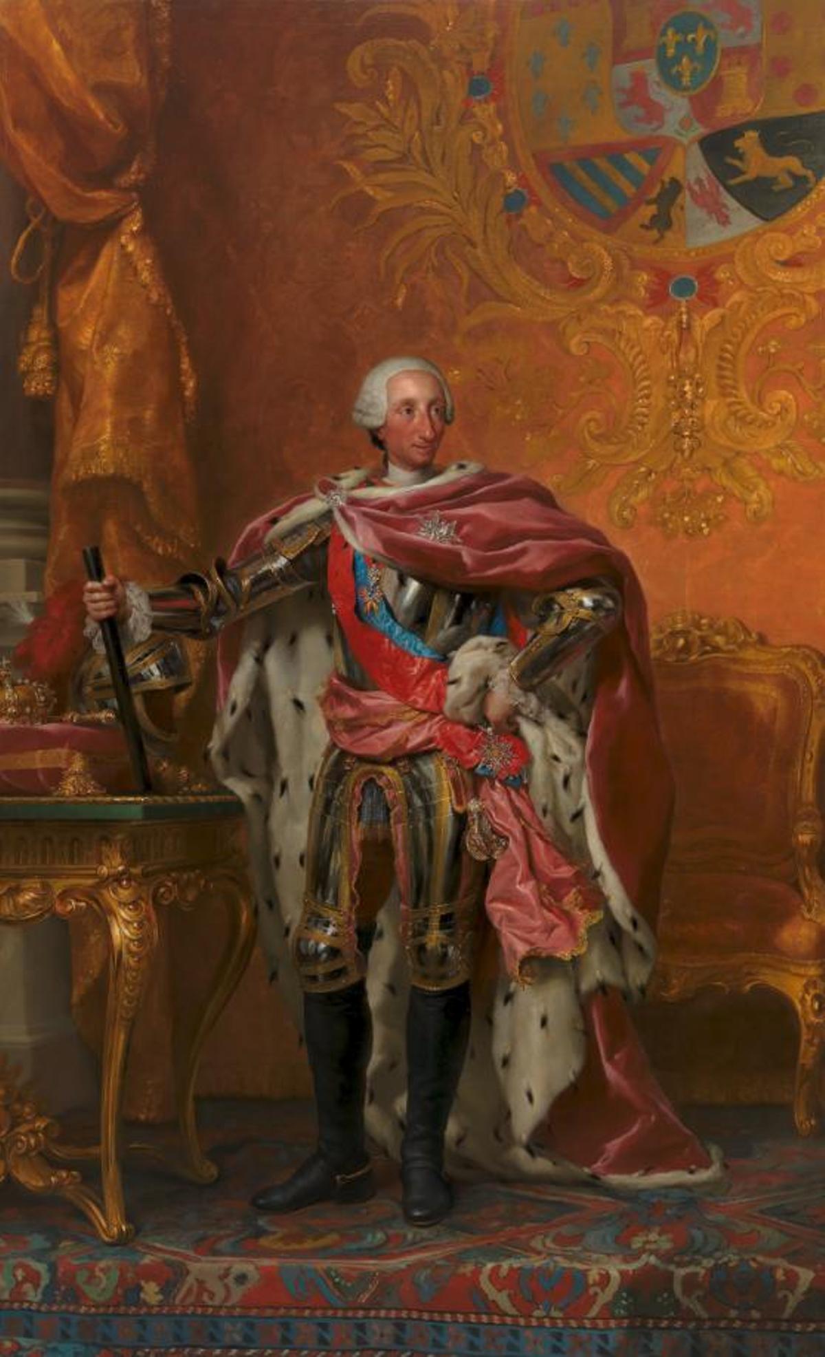 'Carlos III, rey de España y de las Indias', el retrato que Antonio Raphael Mengs pintó en 1765 para la corte danesa.