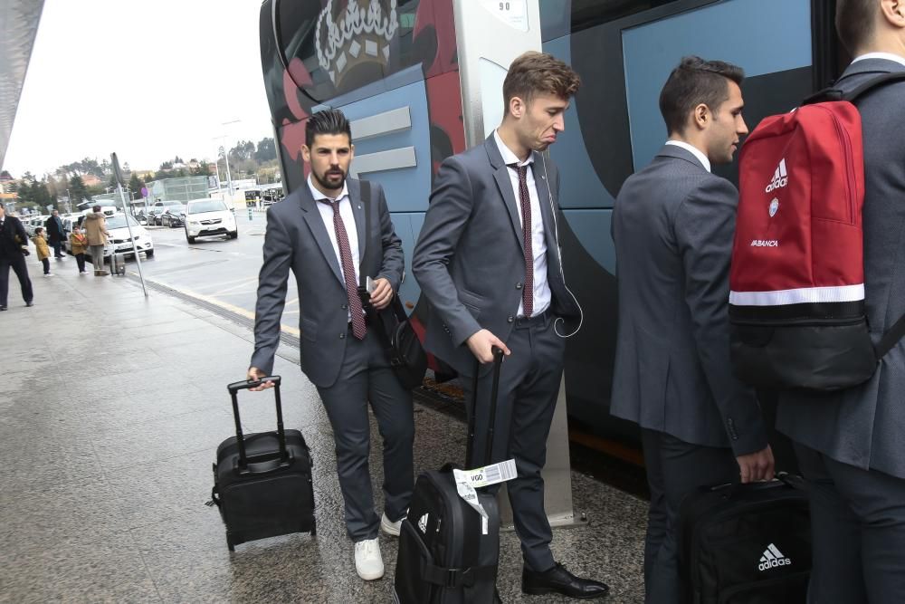 Caras sonrientes en el Celta a su regreso de Getaf