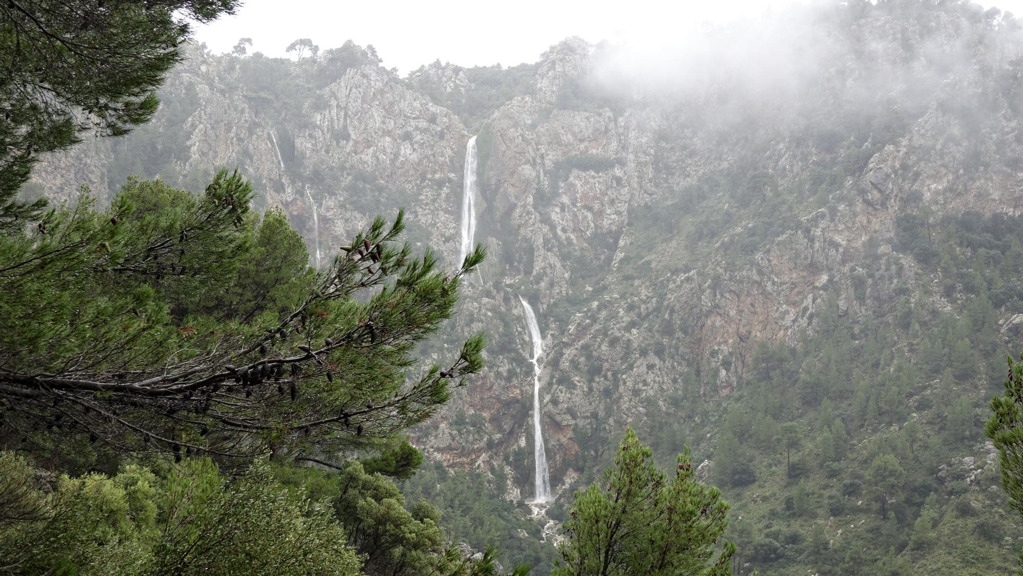 Las lluvias activan el impresionante salto de agua del Torrent des Lli