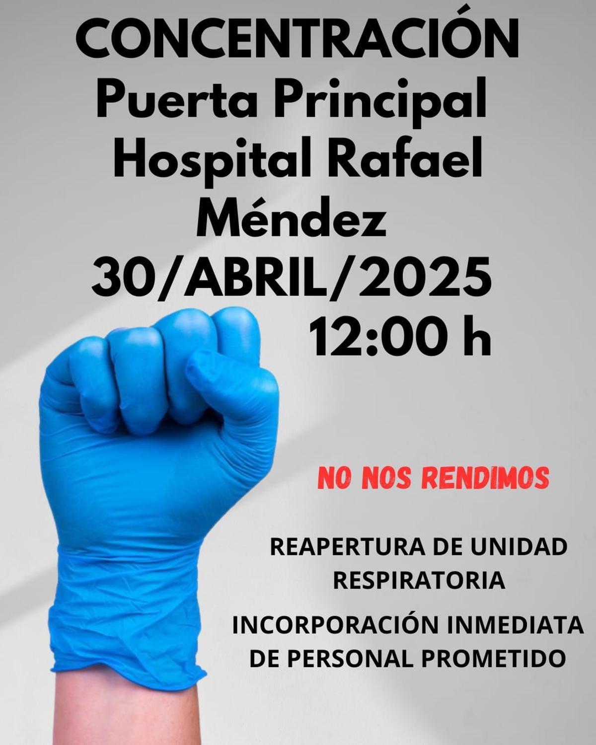 Cartel anunciador de la protesta.