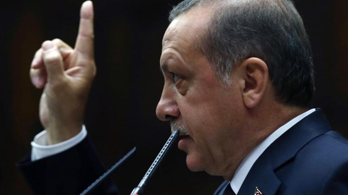 El primer ministro turco, Tayyip Erdogan, en el Parlamento el pasado martes