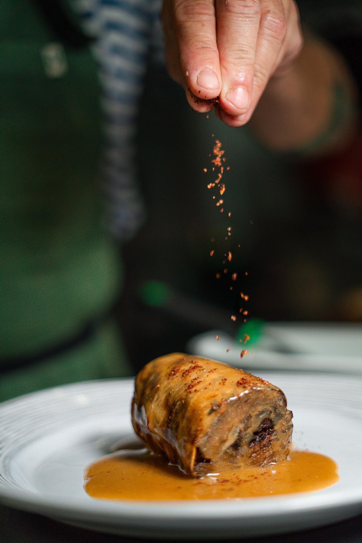 Uno de los platos de El Gato Blanco en El Campello
