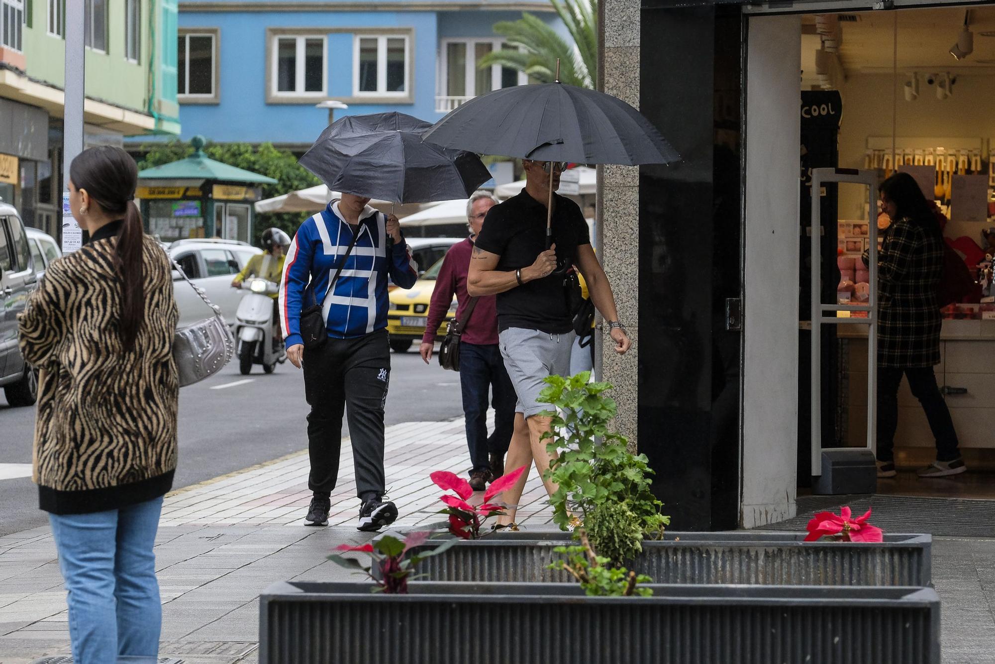 Lluvia en Las Palmas de Gran Canaria (17/01/2023)