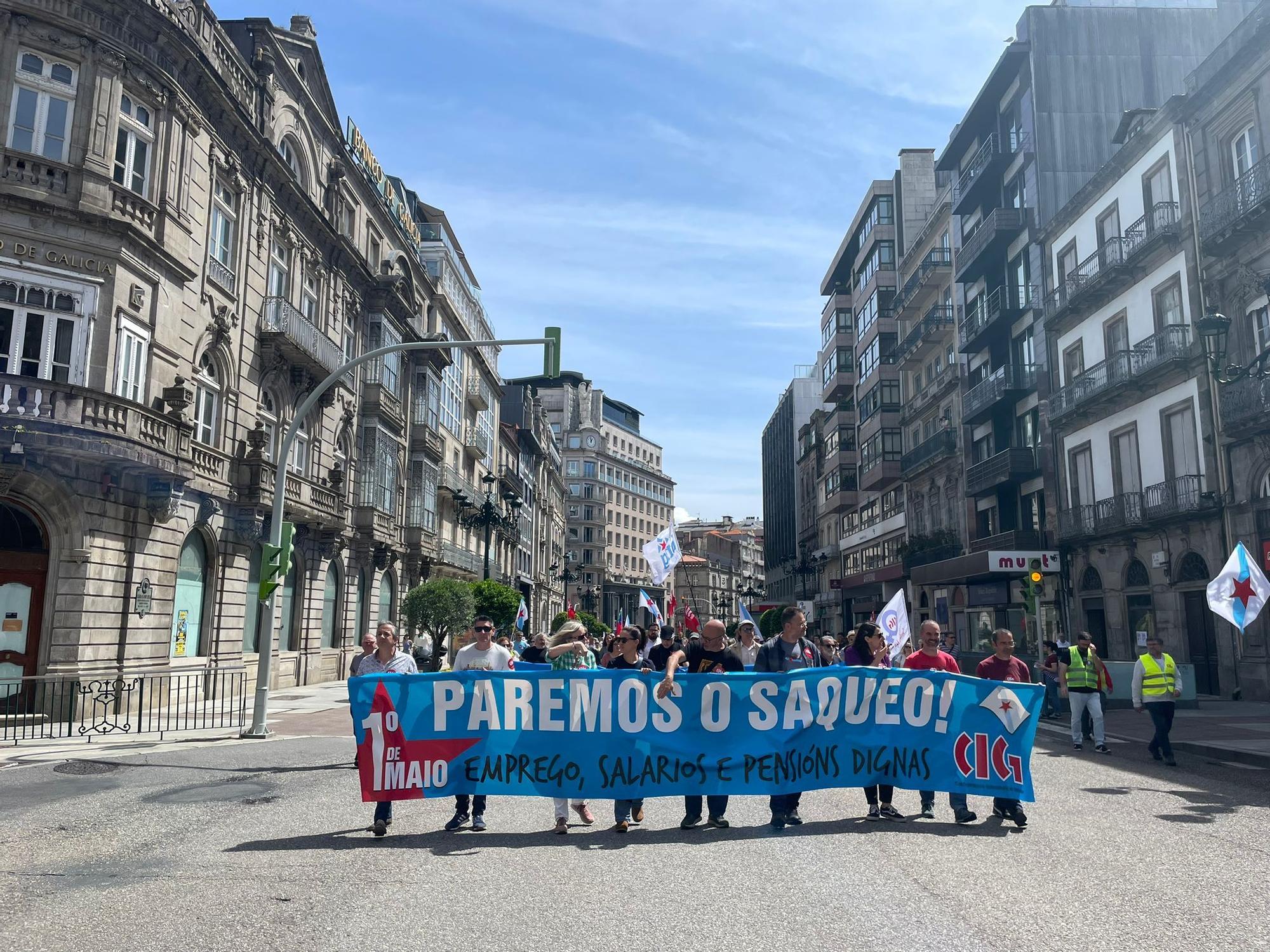 Primero de Mayo: las manifestaciones del Día del Trabajo toman Vigo