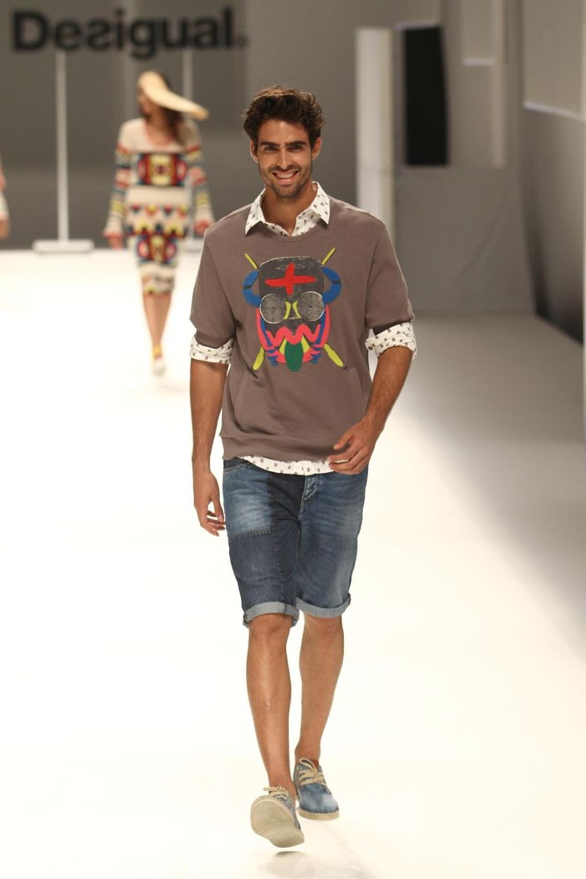 Juan Betancourt en el desfile de Desigual 080 Barcelona