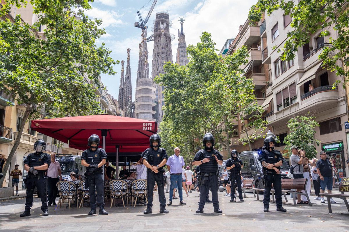 Manifestación en Barcelona por el decrecimiento turístico