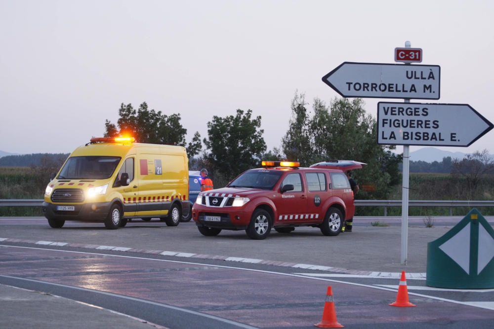 Accident a la Tallada d'Empordà