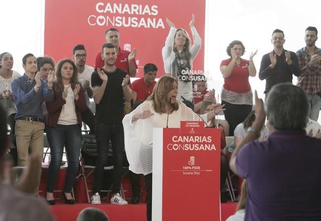 02/04/2017  POLÍTICA  mitin de Susana Díaz en la cascada para postularse como secretaria General del psc psoe celebrado en la cascada tenerife