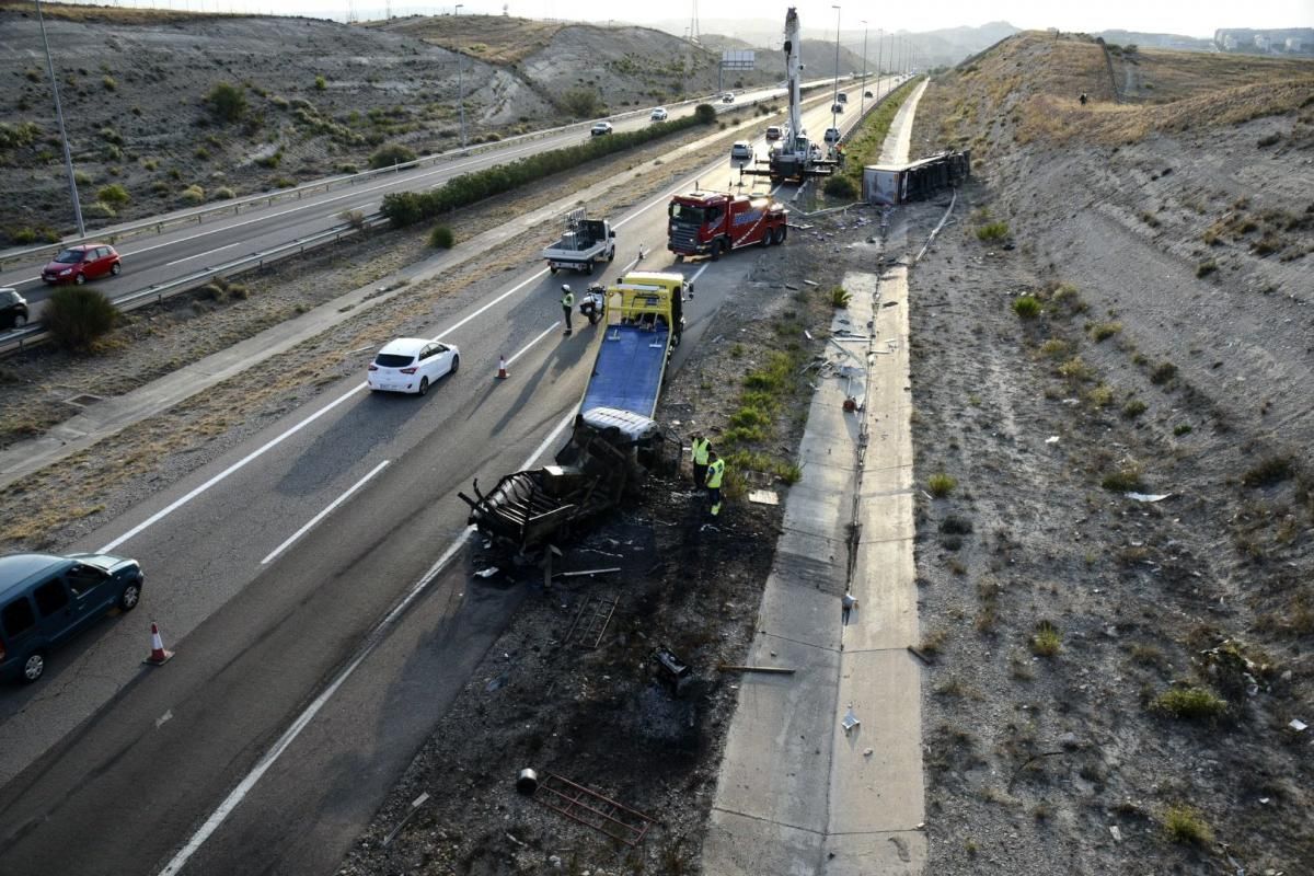 Fotos del accidente de la Z-40