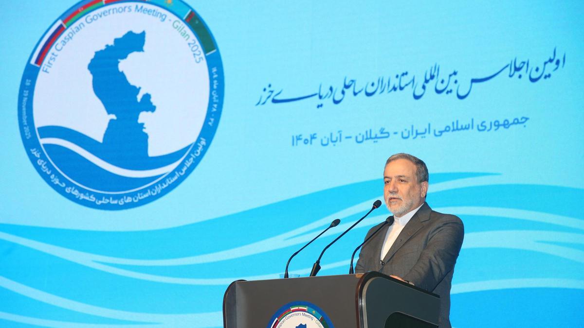 El ministro de Exteriores de Irán, Abbas Araqchi, durante una conferencia en la ciudad de Rasht (archivo)