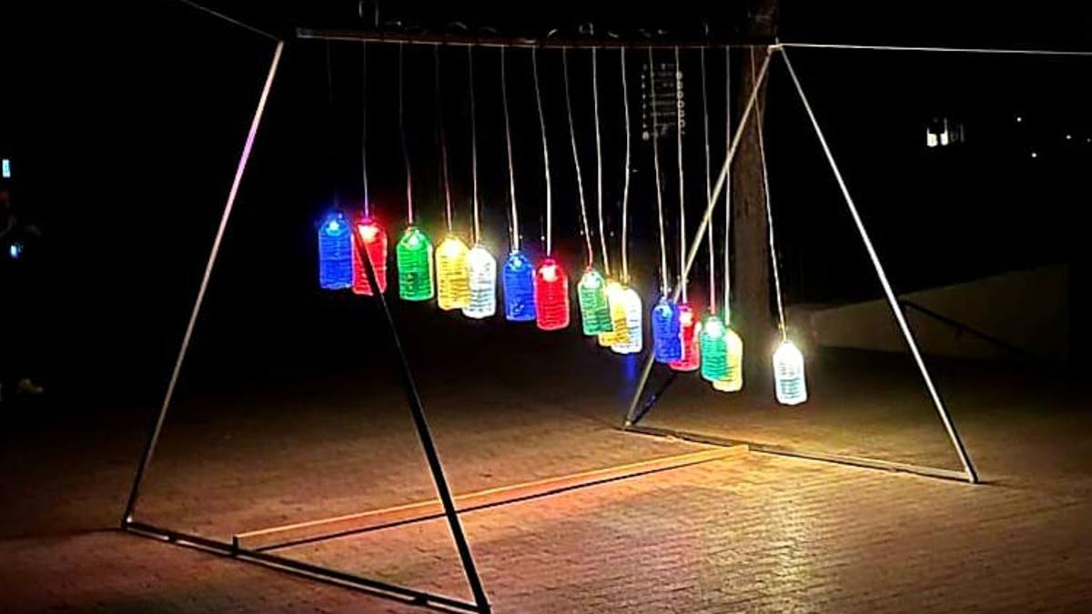 Una de los montajes que se exhibían en las calles de Sineu