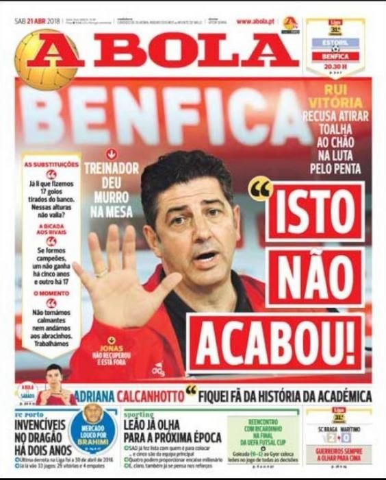 Portadas deportivas sábado 21 de abril de 2018